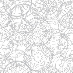 Seamless vector texture- time gears