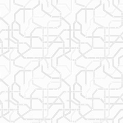 Abstract monochrome gray and white metro scheme seamless pattern