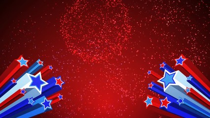Wall Mural - patriotic background. the last 270 frames are loopable.