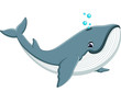illustration of Cute whale cartoon