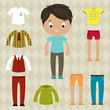 © Nataliya Dolotko - Dress up game. Boy paper doll. Clothes set.