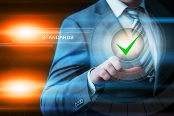 Wall Mural - businessman pressing button on virtual screens