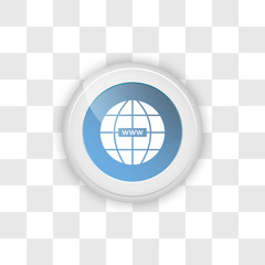 Wall Mural - web button on a transparent background.