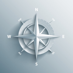3d wind rose vector illustration.