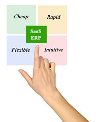 Canvas Print - Benefits of ERP on SAAS