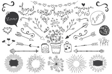 Wall Mural - Hand Drawn Vector Design Elementsa
