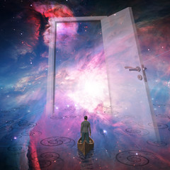 Canvas Print - traveller in space
