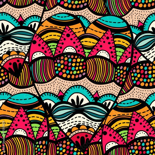 Stoffe zum Nähen Original Zeichnung Stammes-Dodle Spirale