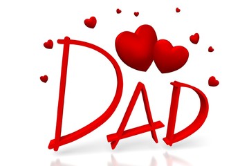 Wall Mural - 3D Dad's Day card