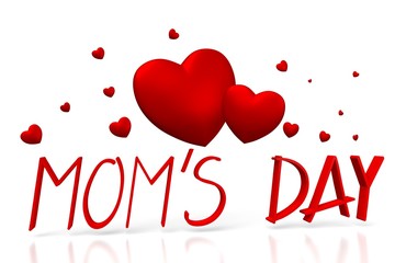 Wall Mural - 3D Mom's Day card