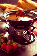 Canvas Print - Chocolate fondue