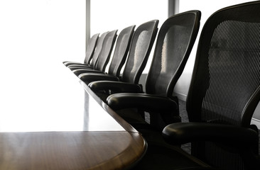 Table boardroom with chair in morning / meeting associate