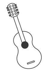 Canvas Print - flat design acoustic guitar icon vector illustration