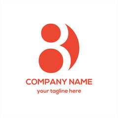 Canvas Print - Number 8 Logo Vector