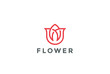 Flower Logo design vector Linear Cosmetics SPA Fashion icon