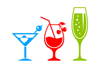 Wall Mural - Cocktail vector icon