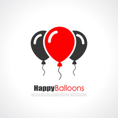 Wall Mural - Balloons vector logo