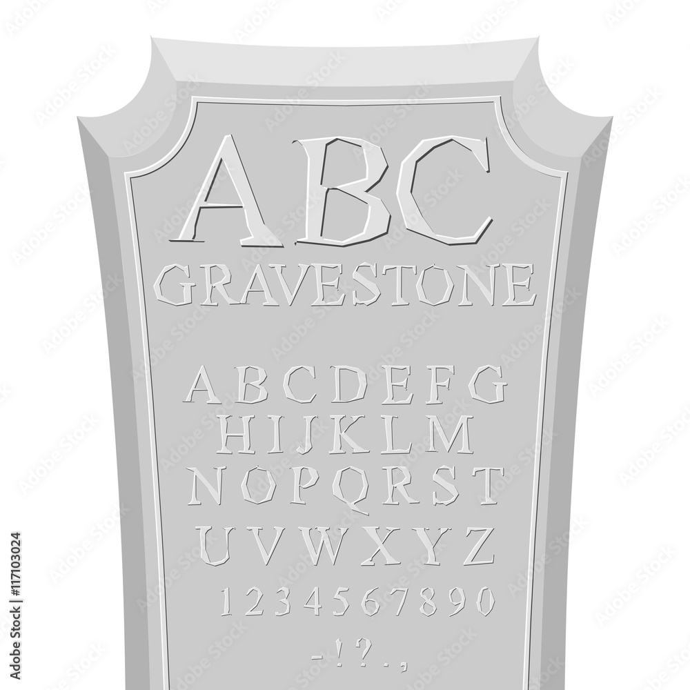 Gravestone ABC. font for tombstone. Alphabet for RIP. Set of let Stock  Vector | Adobe Stock, image size:1000x1000