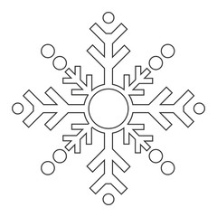 Poster - flat design single snowflake icon vector illustration