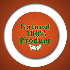 Poster - 100 percent natural product icon