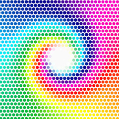 Wall Mural - Abstract background - Colorful halftone vector texture - Rainbow spiral