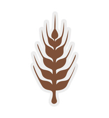 Wall Mural - Grain concept represented by wheat ears icon. Isolated and flat illustration