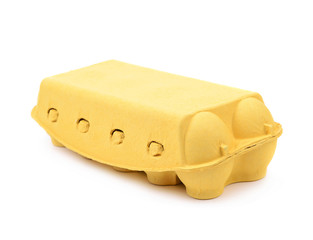 Sticker - Yellow egg carton isolated