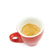 Tiny cup of espresso isolated