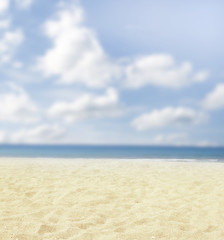 Poster - Beach sand sea and sky summer background