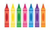 Wax colorful crayons
