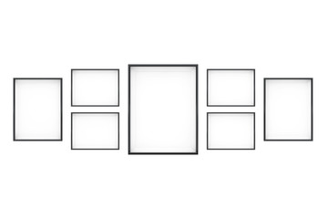Poster - Set of Blank Picture Photo Frame Templates. 3d Rendering