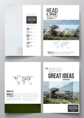 Wall Mural - set of business templates for brochure, magazine, flyer, booklet or annual report. colorful polygona