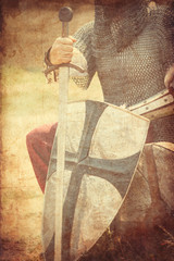 Wall Mural - warrior with sword and shield