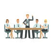 © topvectors - Managers Sitting On Meeting Teamwork Illustration