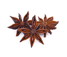 Poster - Chinese star anise on white background