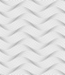 © alla_ko - Vector seamless texture. Modern geometric background. Monochrome repeating pattern with waves.