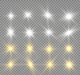 Wall Mural - glow special effect light, flare, star and burst.