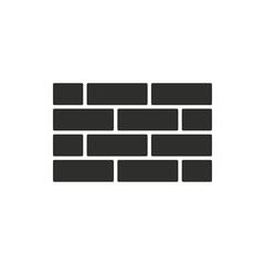 Wall Mural - Brick wall - vector icon.