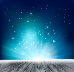 Beautiful magical night background. Vector.