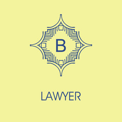 Fototapete - Set of elegant monogram design. Vector illustration.