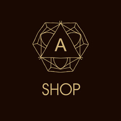 Fototapete - Set of elegant monogram design. Vector illustration.