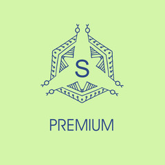 Wall Mural - set of elegant monogram design. vector illustration.