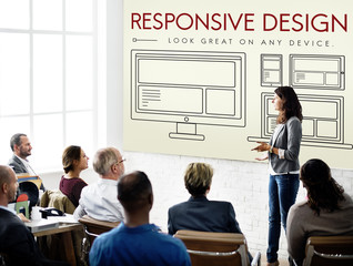 Wall Mural - responsive design layout webpage template concept