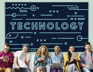 Poster - technology online electronic devices graphic concept