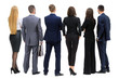 © ASDF - Business people from the back - looking at something over a whit