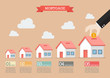 © siraanamwong - Hand collect the money in house piggy bank infographic