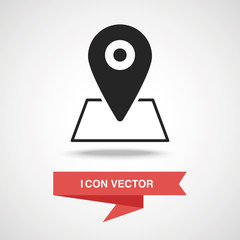 Canvas Print - map icon