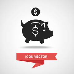 Poster - financial piggybank icon