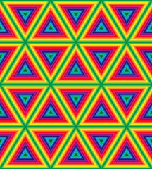 Vector Illustration. Seamless Rainbow Polygonal Pattern. Geometrical Triangle Abstract Pattern. Suitable for textile, fabric and packaging