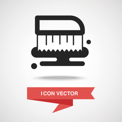 Sticker - cleaning brush icon